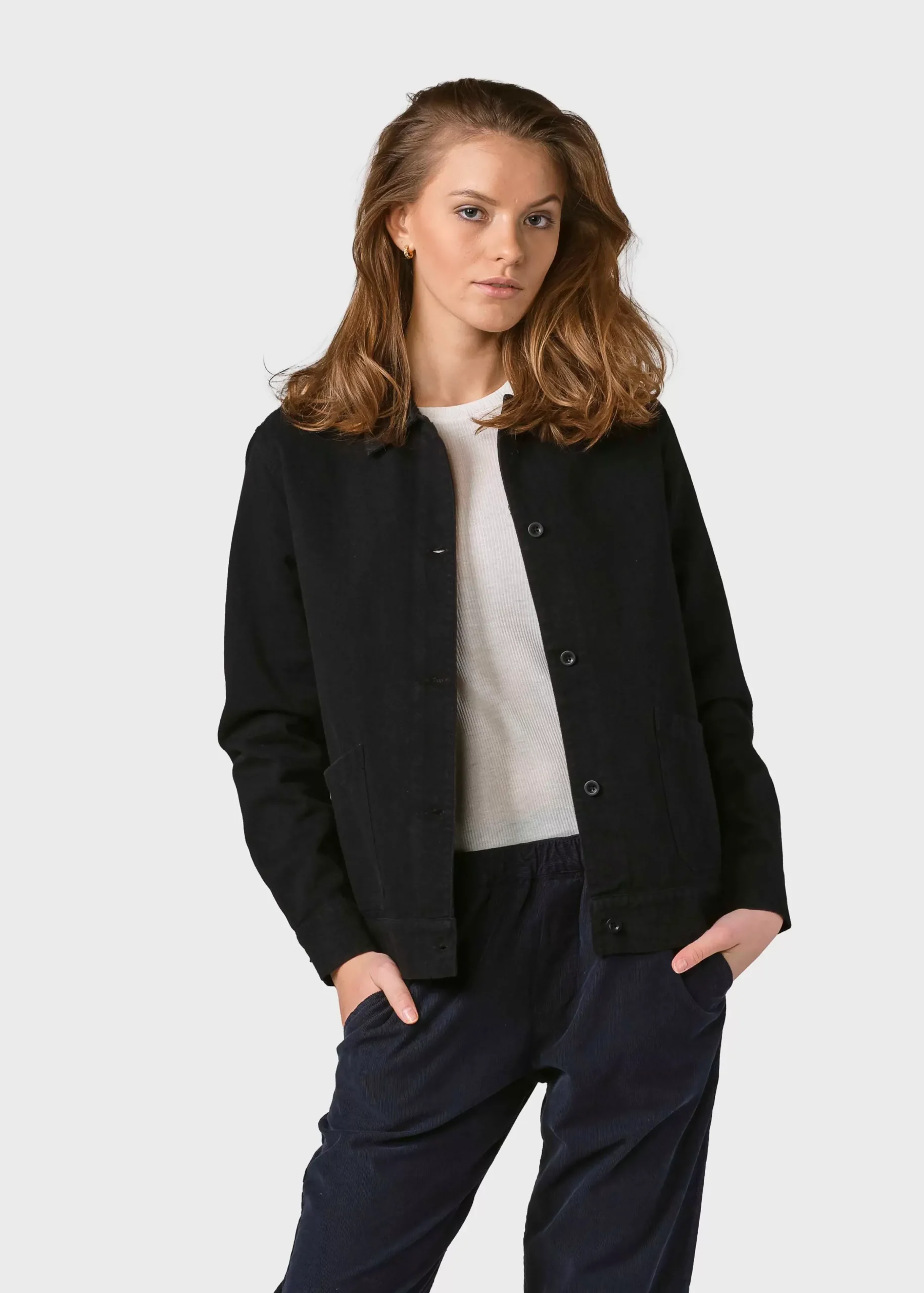 Klitmoller Collective Jacken-Rita twill jacket - Black Sand