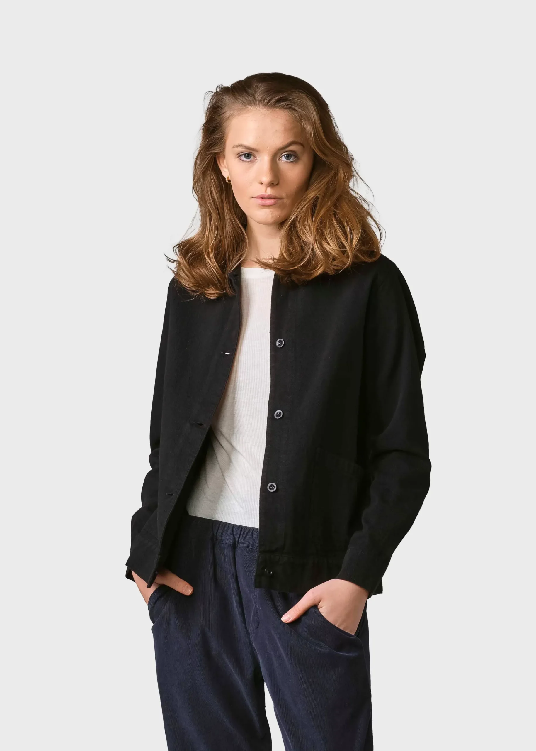 Klitmoller Collective Jacken-Rita twill jacket - Black Sand