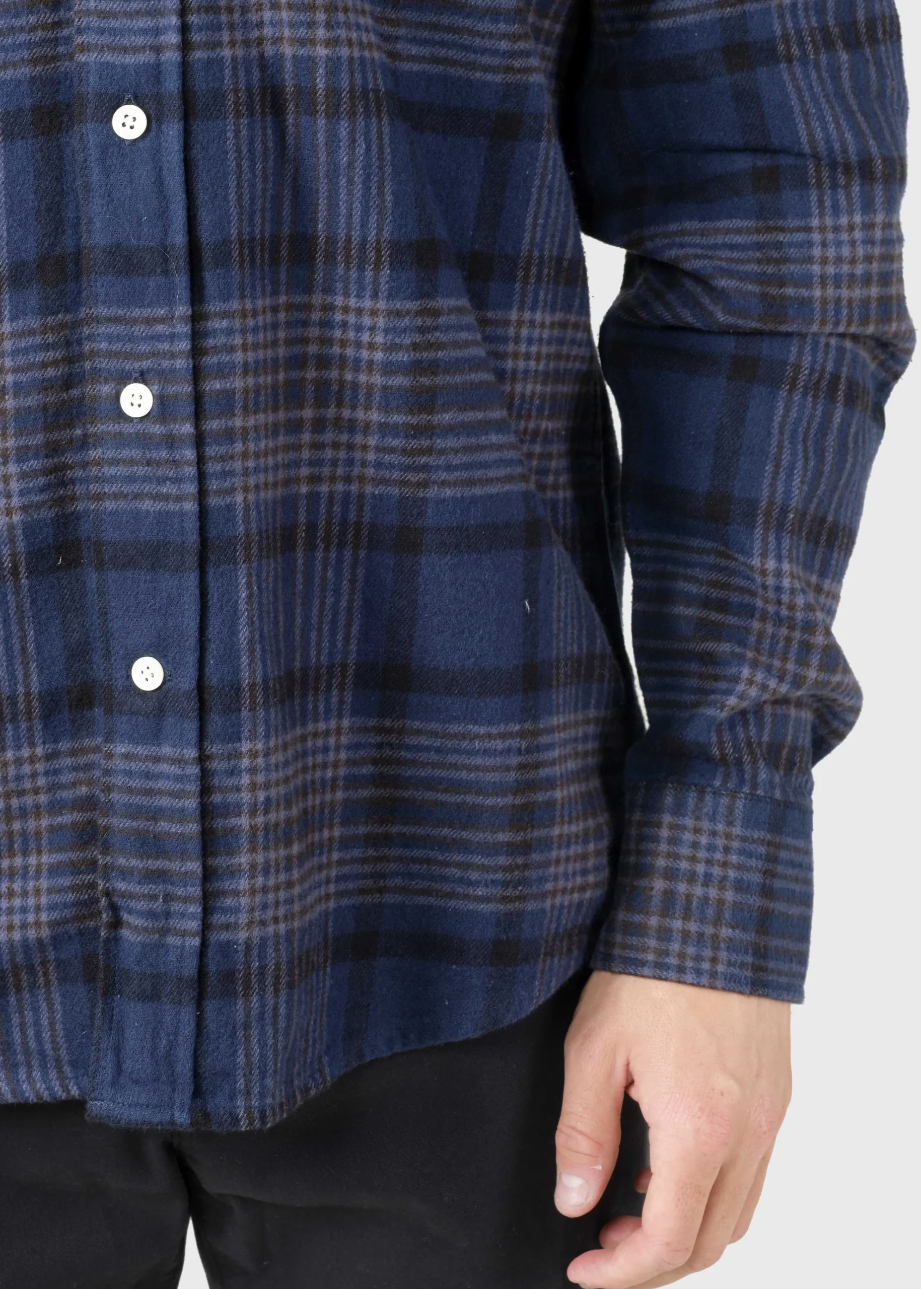 Klitmoller Collective Hemden-Rocco shirt - Navy check Browncheck