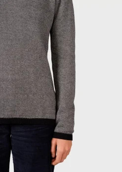 Klitmoller Collective Strick-Rosa knit - Black/pastel grey Pastelgrey/cream