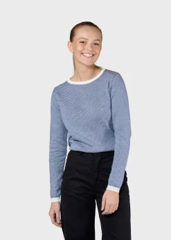 Klitmoller Collective Strick-Rosa knit - Cream/ocean Pastelgrey/cream