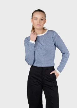 Klitmoller Collective Strick-Rosa knit - Cream/ocean Pastelgrey/cream
