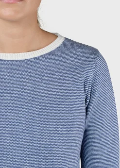 Klitmoller Collective Strick-Rosa knit - Cream/ocean Pastelgrey/cream