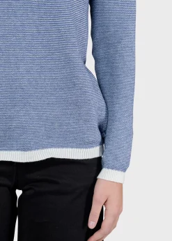 Klitmoller Collective Strick-Rosa knit - Cream/ocean Pastelgrey/cream