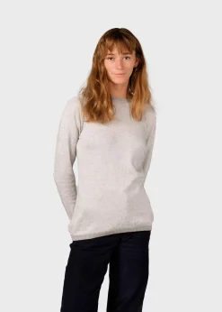 Klitmoller Collective Strick-Rosa knit - Pastel grey/cream Pastelgrey/cream