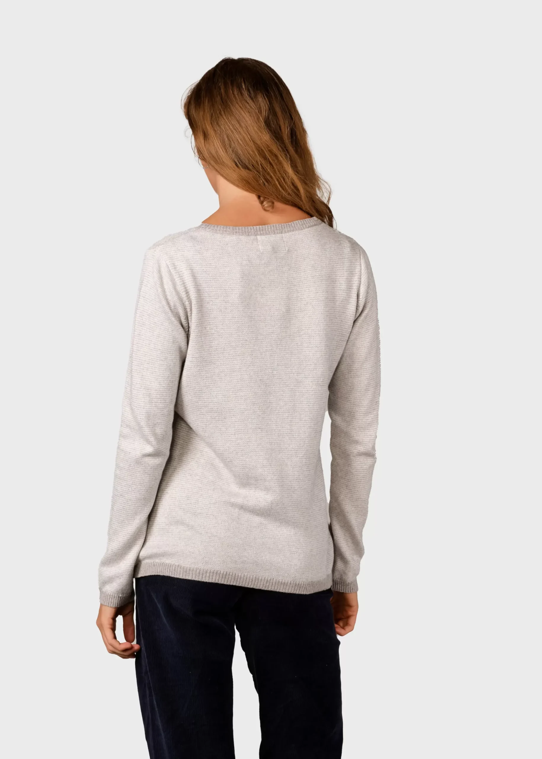 Klitmoller Collective Strick-Rosa knit - Pastel grey/cream Pastelgrey/cream