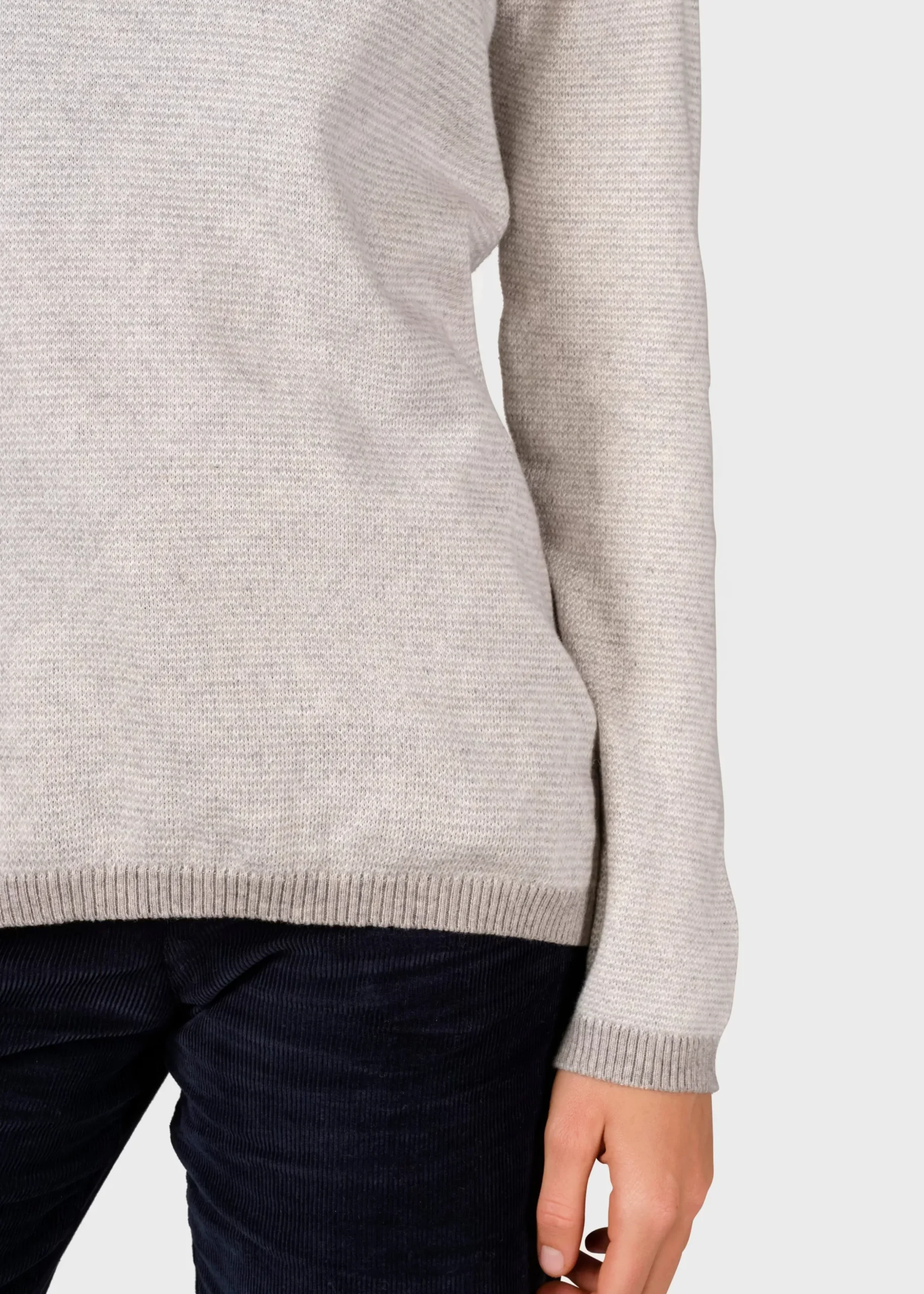 Klitmoller Collective Strick-Rosa knit - Pastel grey/cream Pastelgrey/cream