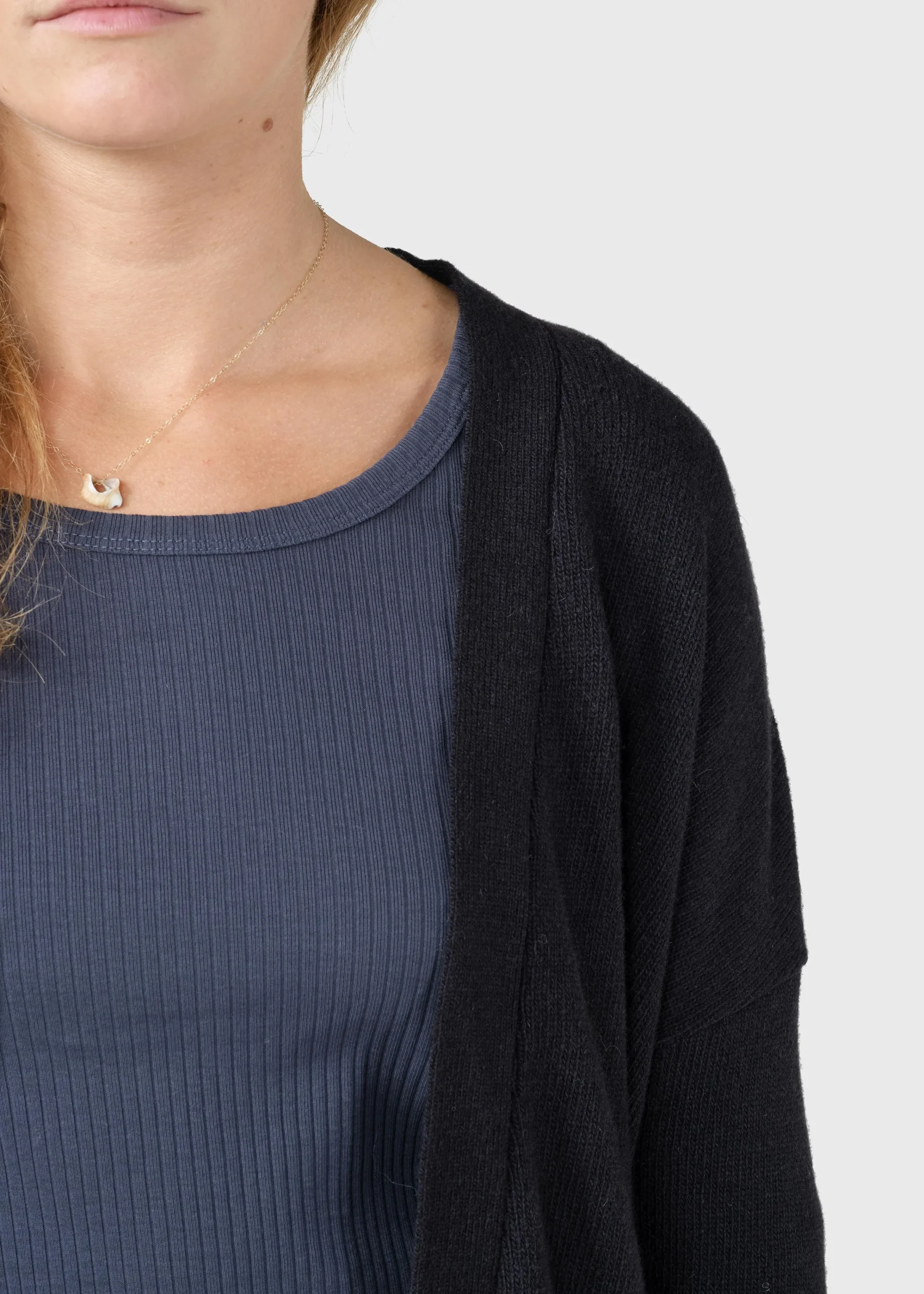 Klitmoller Collective Strick-Rosemarie knit cardigan - Black Navy