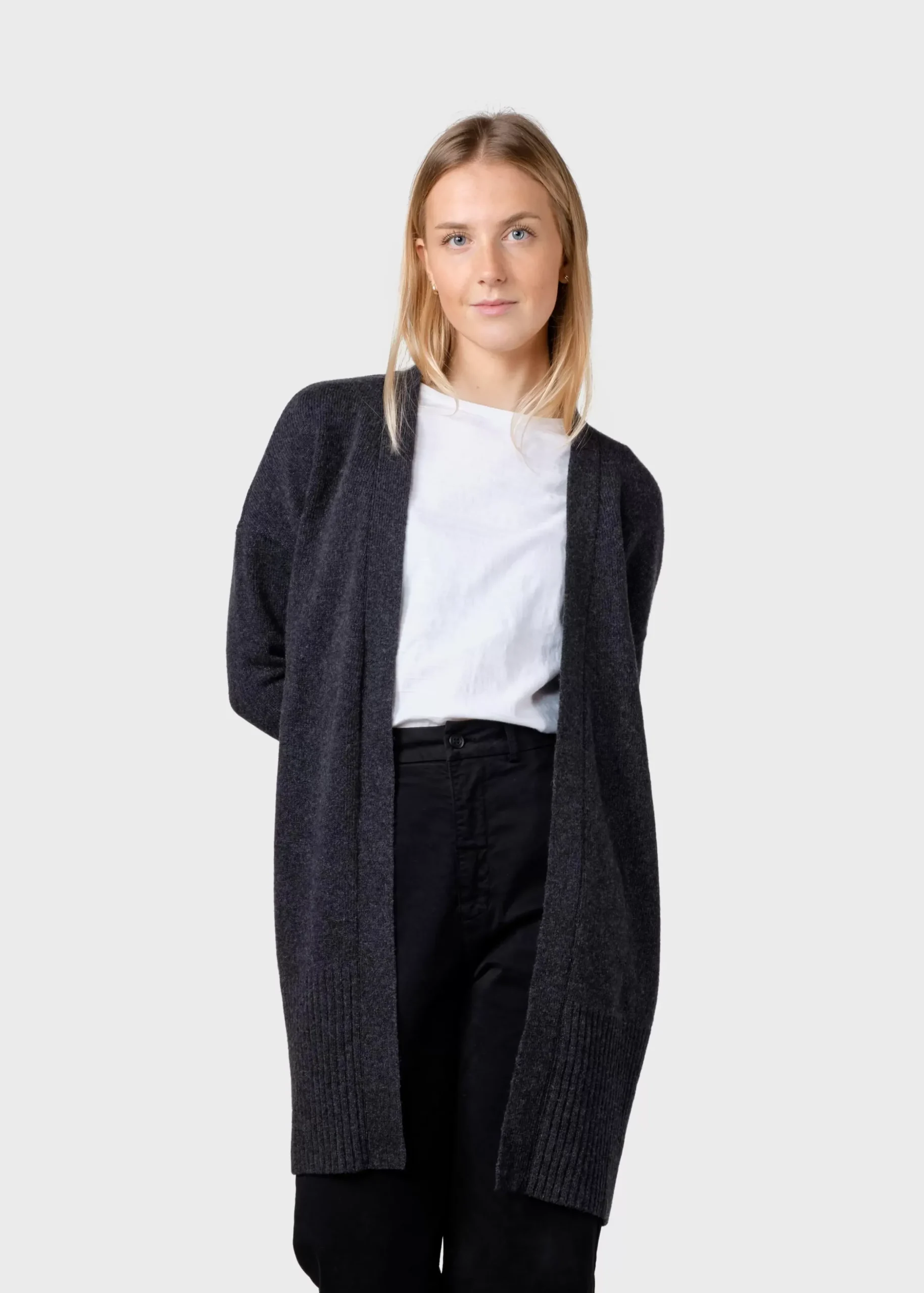 Klitmoller Collective Strick-Rosemarie knit cardigan - Anthracite Navy
