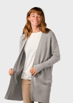 Klitmoller Collective Strick-Rosemarie knit cardigan - Pastel grey Navy