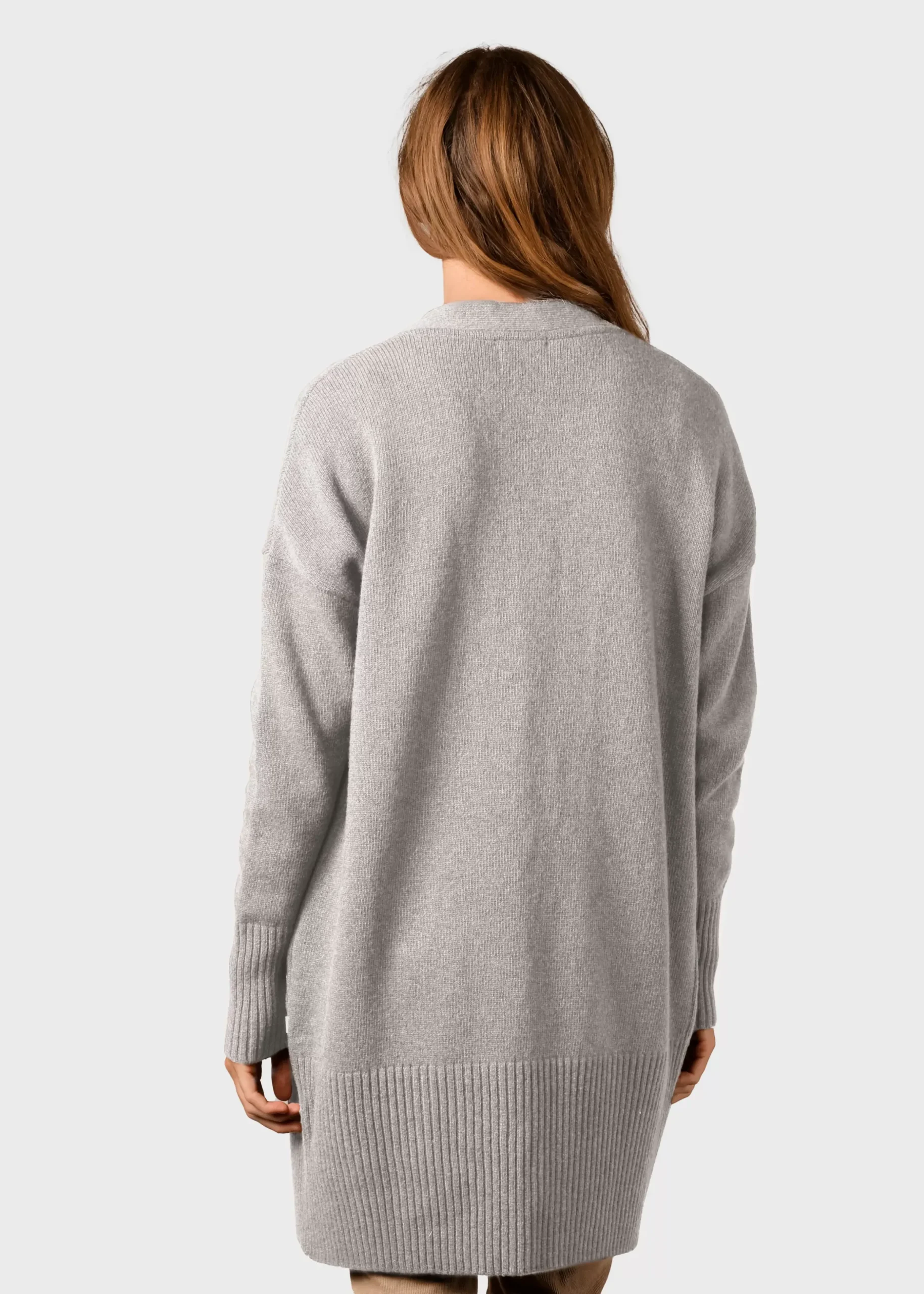 Klitmoller Collective Strick-Rosemarie knit cardigan - Pastel grey Navy