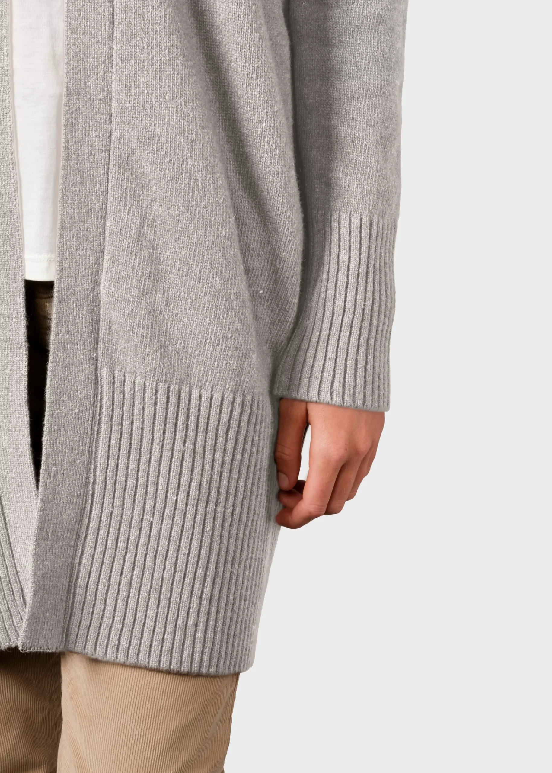 Klitmoller Collective Strick-Rosemarie knit cardigan - Pastel grey Navy