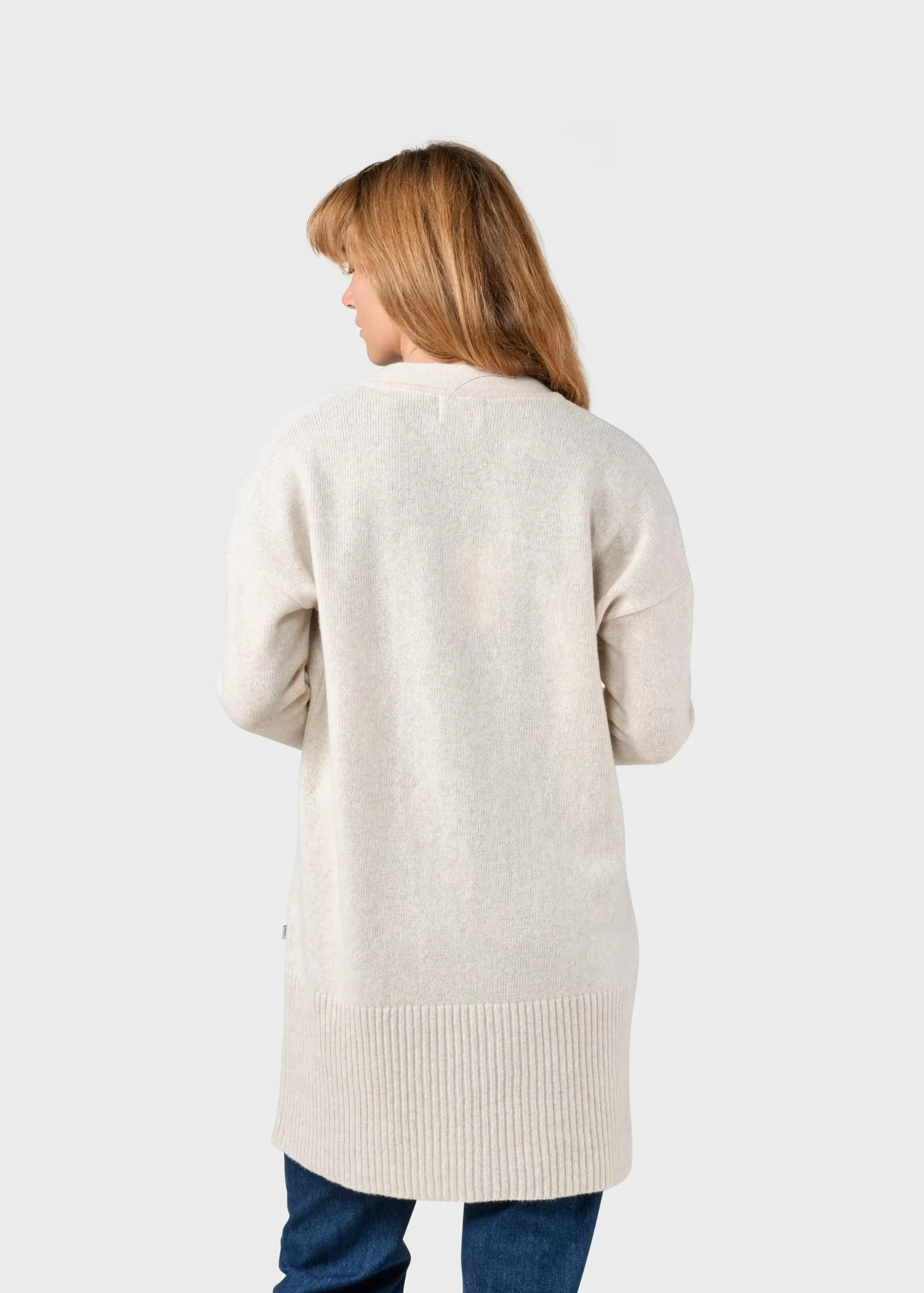 Klitmoller Collective Strick-Rosemarie knit cardigan - Pastel sand Navy
