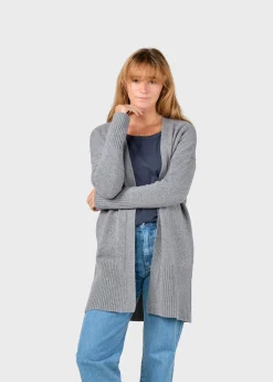 Klitmoller Collective Strick-Rosemarie knit cardigan - Light grey Navy