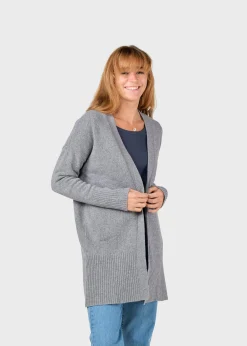 Klitmoller Collective Strick-Rosemarie knit cardigan - Light grey Navy