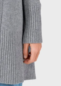 Klitmoller Collective Strick-Rosemarie knit cardigan - Light grey Navy
