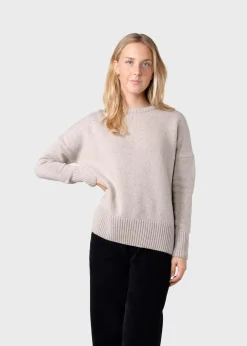 Klitmoller Collective Recycelte Wolle-Røskva knit - Cream Greymelange