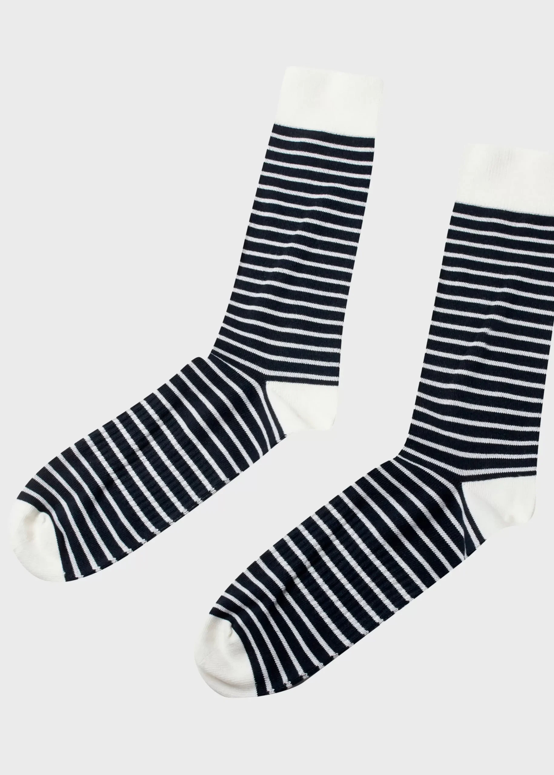 Klitmoller Collective Accessories-Sailor cotton sock - Cream/navy Cream/ocean