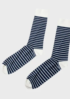 Klitmoller Collective Accessories-Sailor cotton sock - Cream/ocean