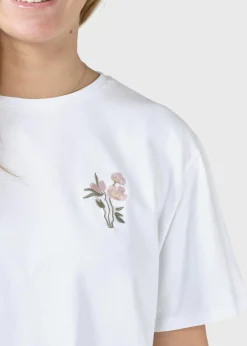 Klitmoller Collective T-shirts-Savannah tee - White/rose