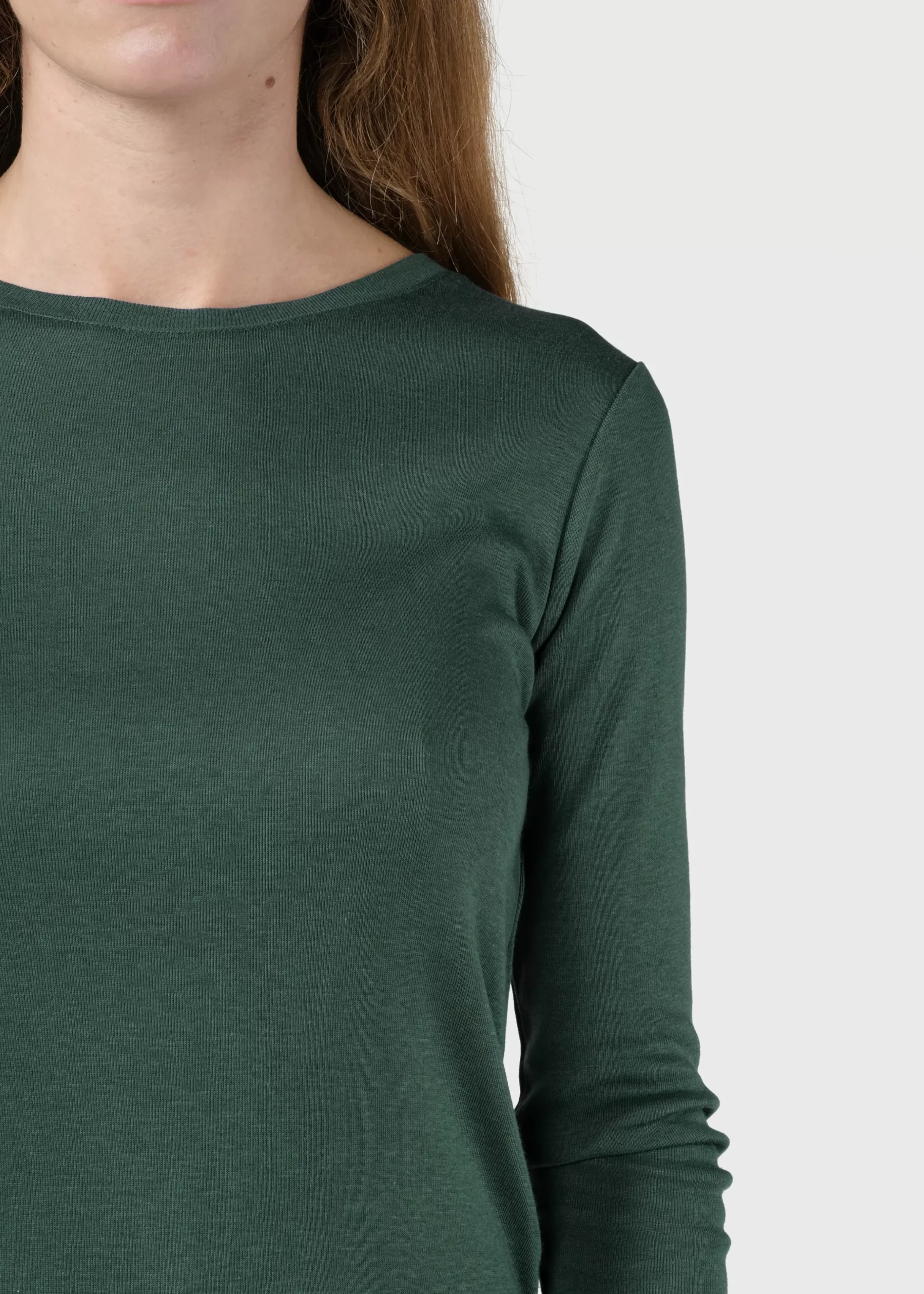 Klitmoller Collective T-shirts-Selma LS tee - Moss Green MossGreen