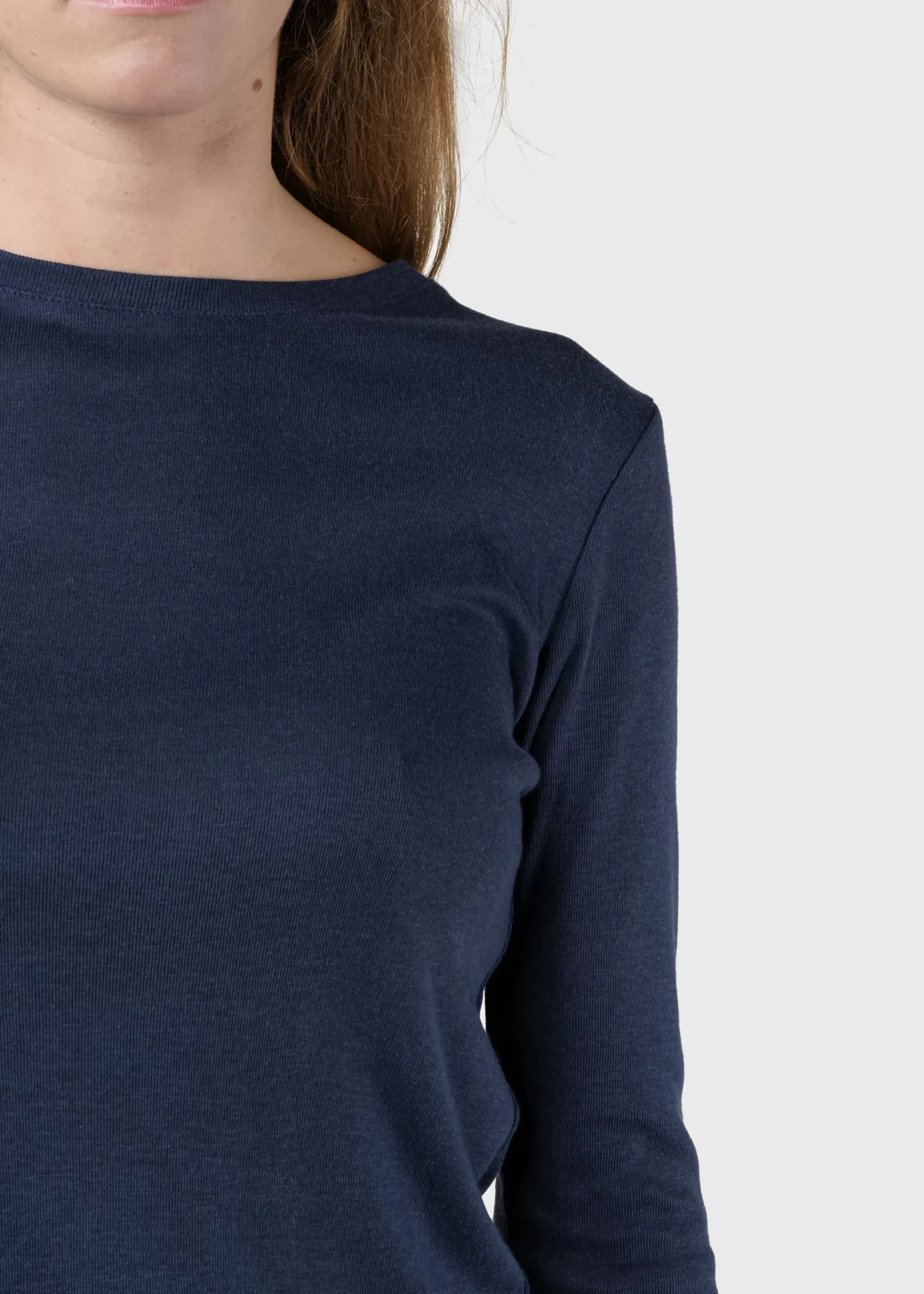 Klitmoller Collective T-shirts-Selma LS tee - Navy MossGreen