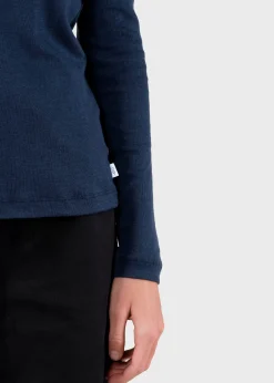 Klitmoller Collective T-shirts-Selma LS tee - Navy MossGreen