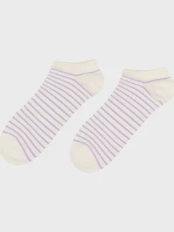 Klitmoller Collective Accessories-Short sock - Cream/lilac Cream/navy