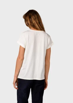 Klitmoller Collective T-shirts-Sigrid tee - Cream Cream/skyblue