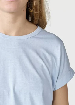 Klitmoller Collective T-shirts-Sigrid tee - Light blue Sand/cream