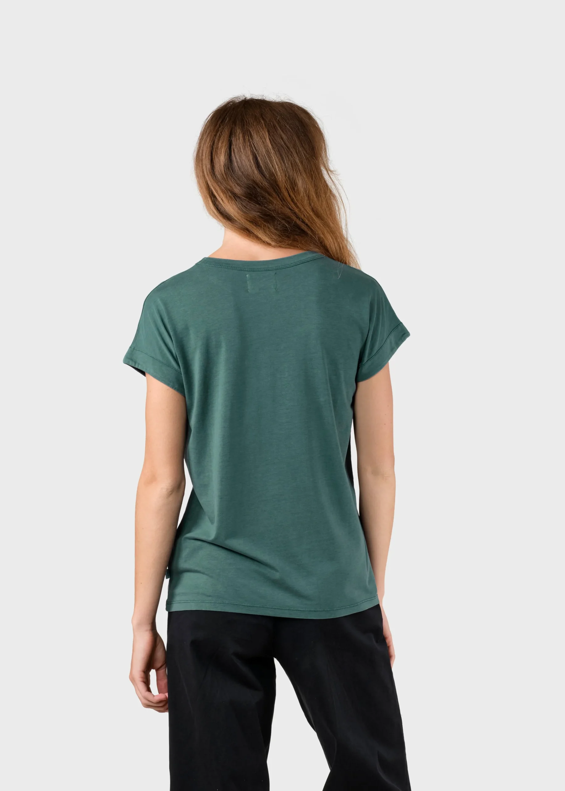 Klitmoller Collective T-shirts-Sigrid tee - Moss Green Ocean