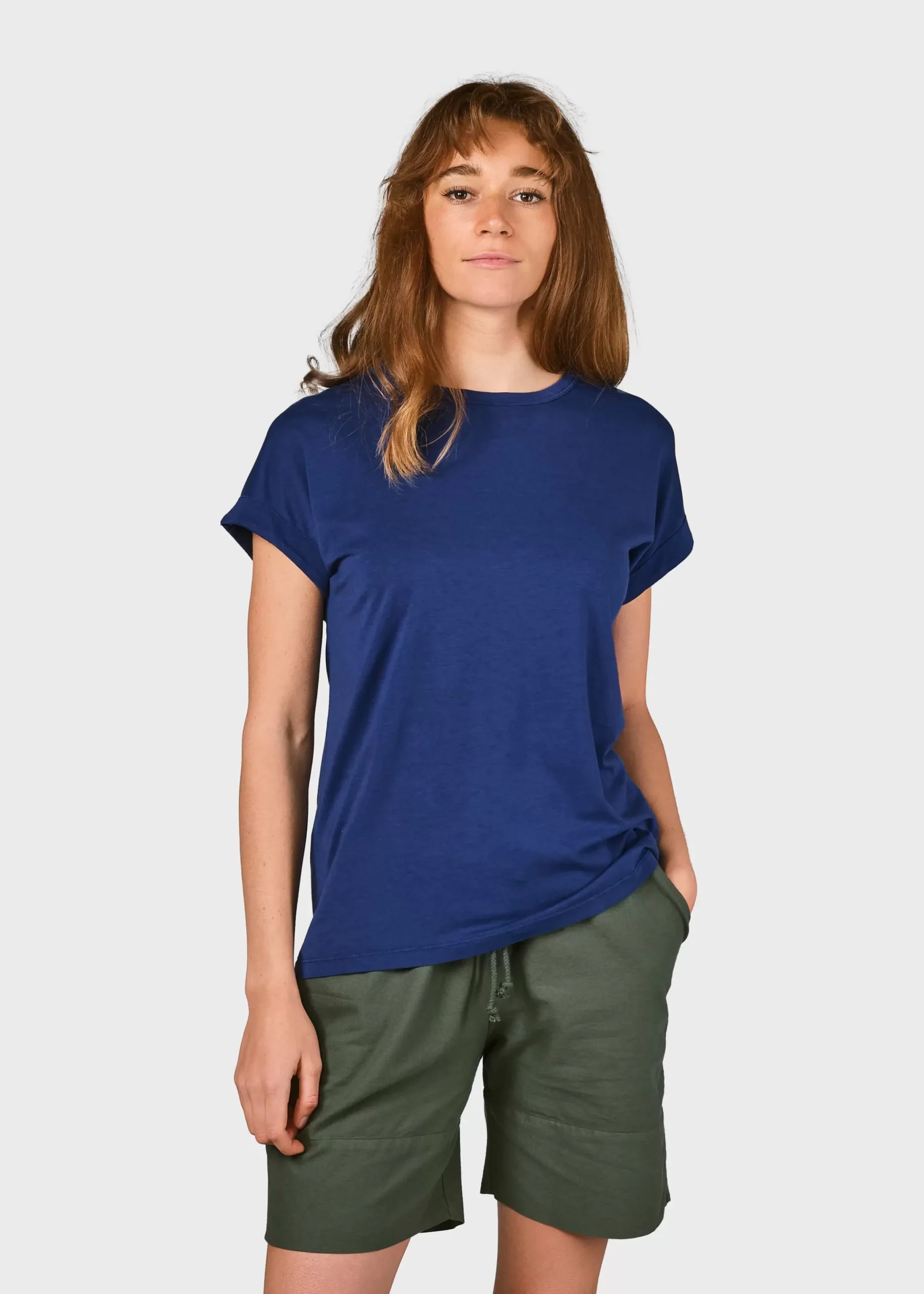 Klitmoller Collective T-shirts-Sigrid tee - Ocean Cream/skyblue