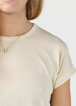Klitmoller Collective T-shirts-Sigrid tee - Pastel sand Navy