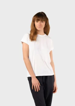 Klitmoller Collective T-shirts-Sigrid tee - White Cream/skyblue