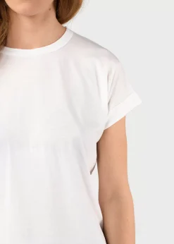 Klitmoller Collective T-shirts-Sigrid tee - White Cream/skyblue