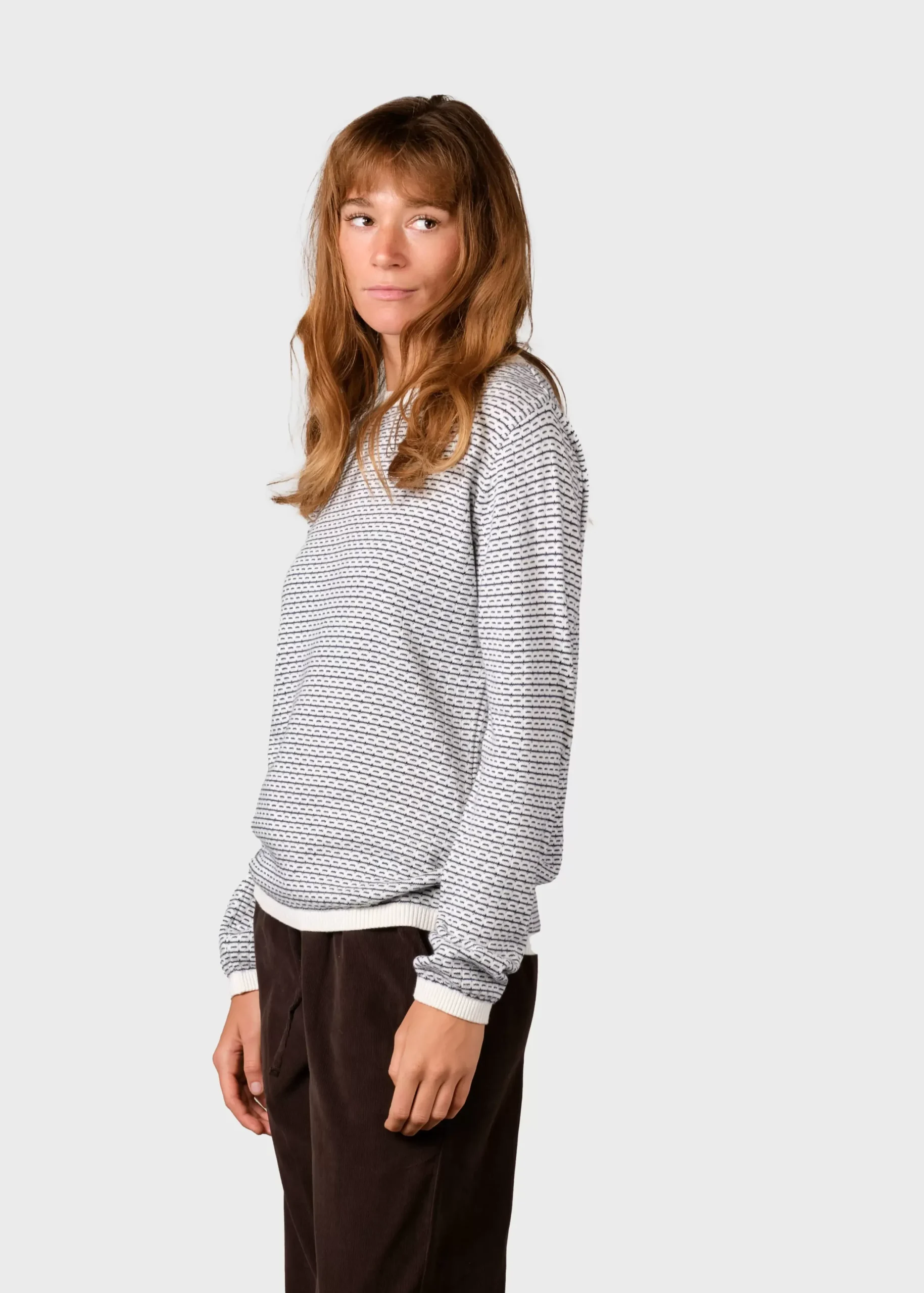 Klitmoller Collective Strick-Silje knit - Cream/navy Cream/lemonsorbet