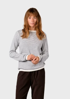 Klitmoller Collective Strick-Silje knit - Cream/navy Cream/lemonsorbet