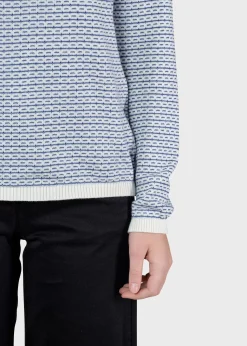 Klitmoller Collective Strick-Silje knit - Cream/ocean Cream/lemonsorbet