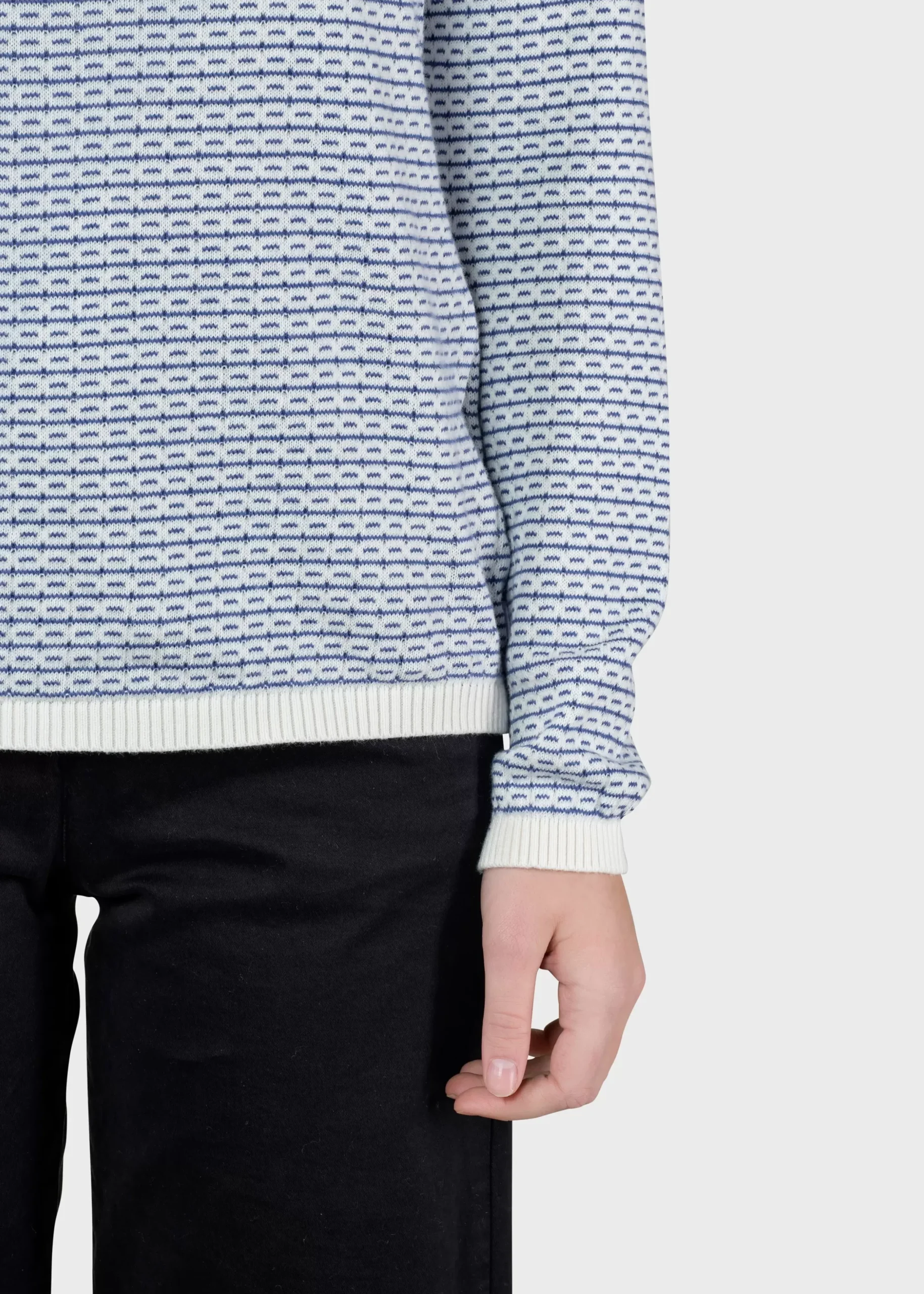 Klitmoller Collective Strick-Silje knit - Cream/ocean Cream/lemonsorbet