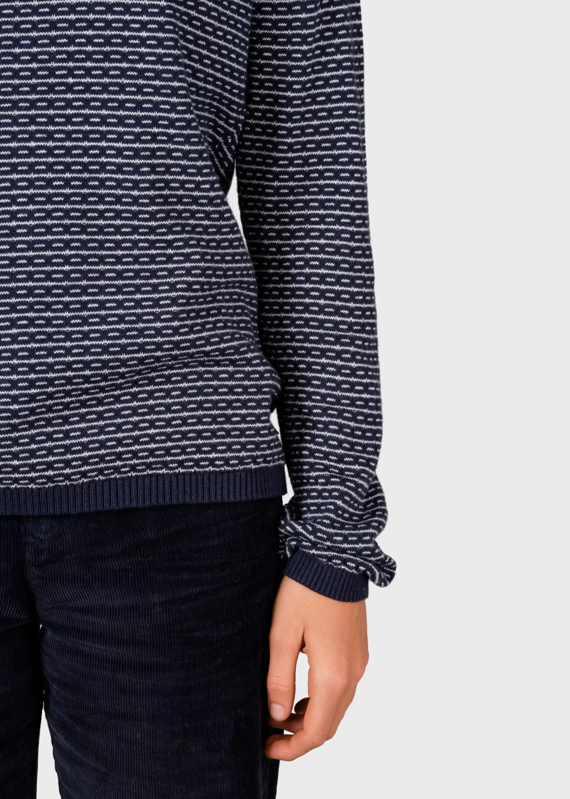 Klitmoller Collective Strick-Silje knit - Navy/cream Cream/lemonsorbet