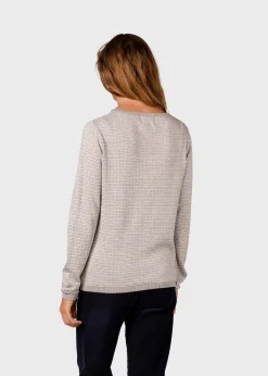 Klitmoller Collective Strick-Silje knit - Pastel grey/cream Cream/lemonsorbet