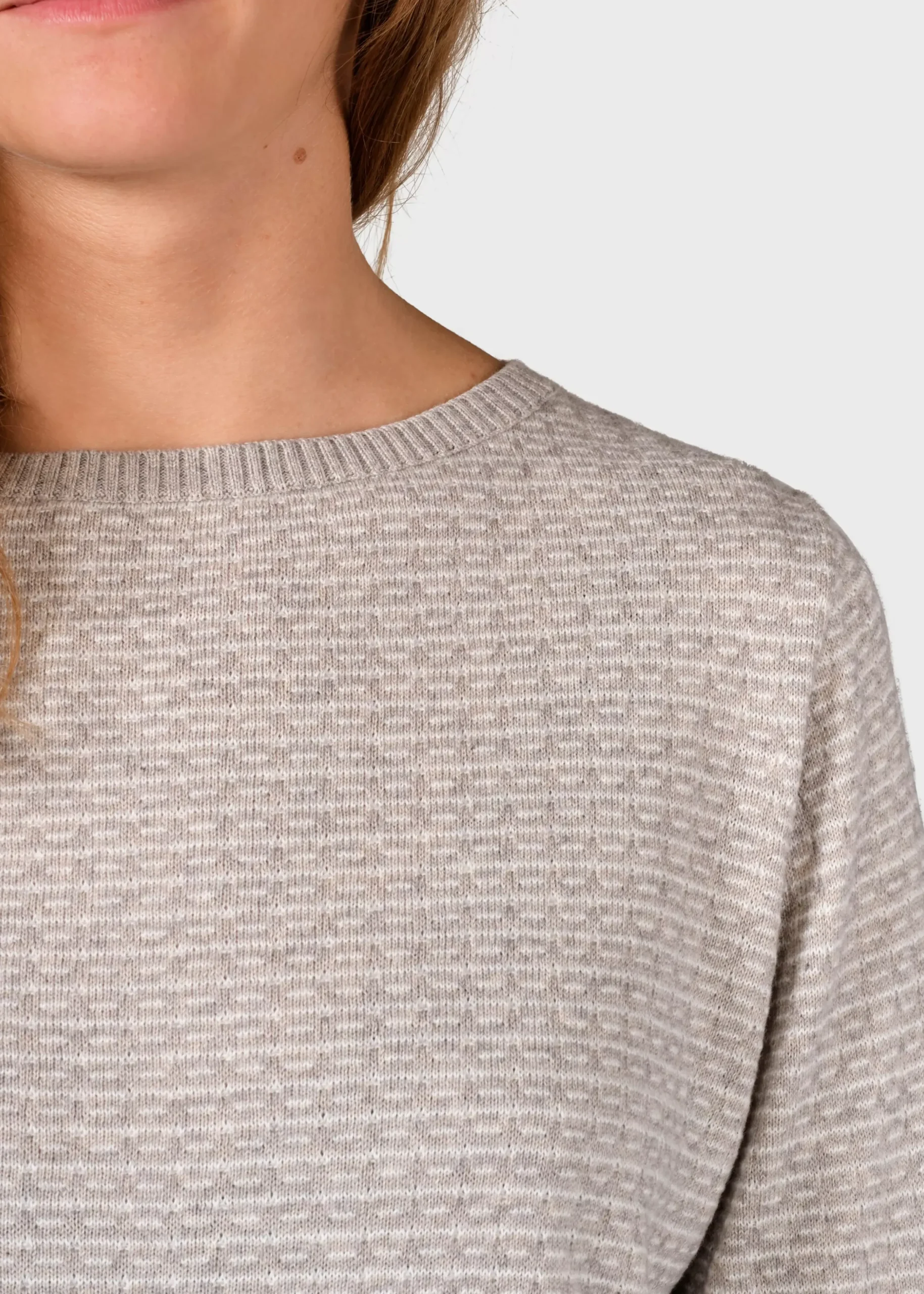 Klitmoller Collective Strick-Silje knit - Pastel grey/cream Cream/lemonsorbet