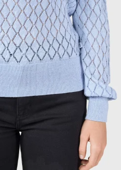 Klitmoller Collective Strick-Sille knit - Light blue Black