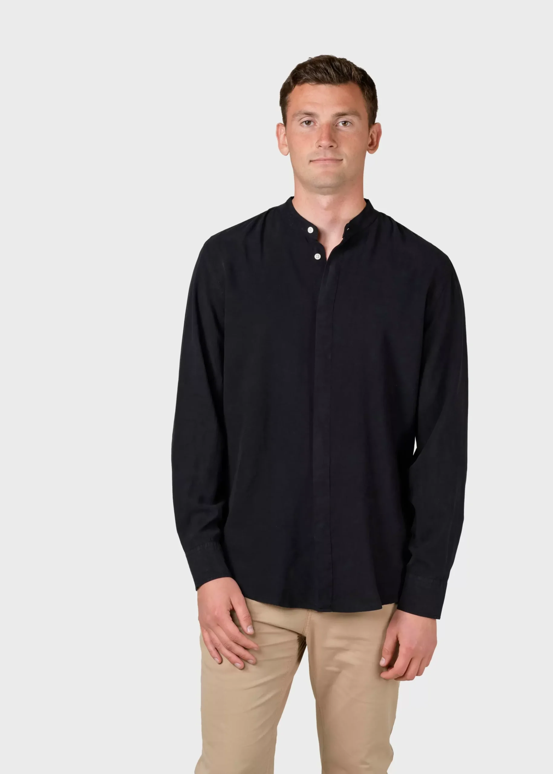 Klitmoller Collective Hemden-Simon lyocell shirt - Black Olive
