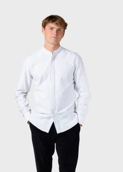 Klitmoller Collective Hemden-Simon striped shirt - White/sand