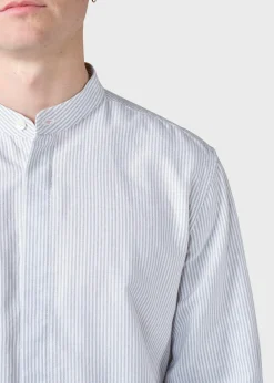 Klitmoller Collective Hemden-Simon striped shirt - White/sand