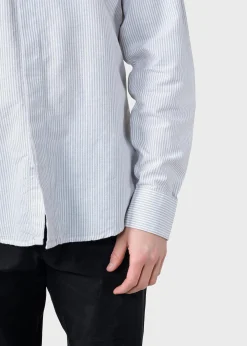 Klitmoller Collective Hemden-Simon striped shirt - White/sand