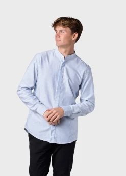 Klitmoller Collective Hemden-Simon striped shirt - White/navy White/sand