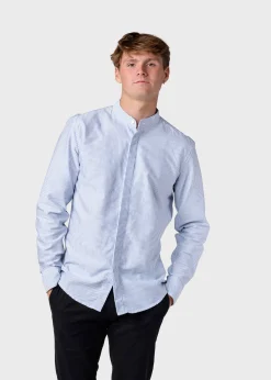 Klitmoller Collective Hemden-Simon striped shirt - White/navy White/sand