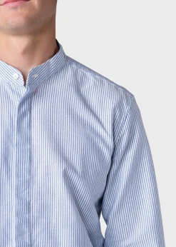 Klitmoller Collective Hemden-Simon striped shirt - White/navy White/sand